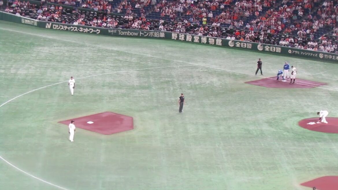 送りバント セカンド吉川尚輝の一塁ベースカバーはこんなスピードで行われる（読売ジャイアンツ 対 中日ドラゴンズ 2024年9月27日）