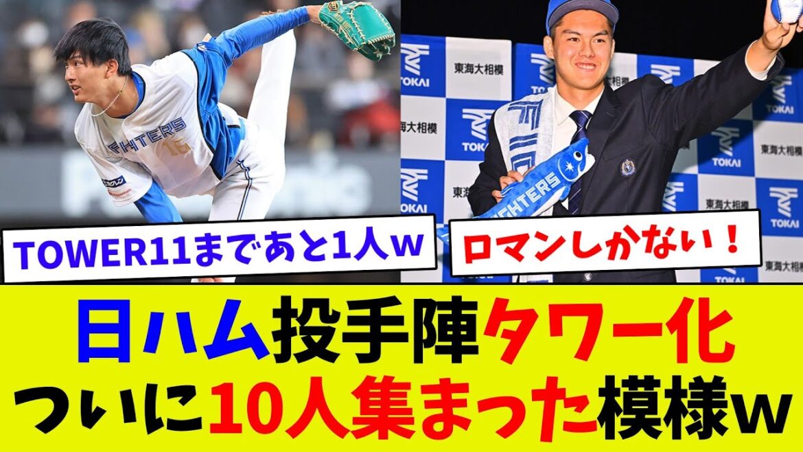 【楽しみ過ぎる！】日ハム投手陣タワー化が加速！？　190オーバーが10人に！