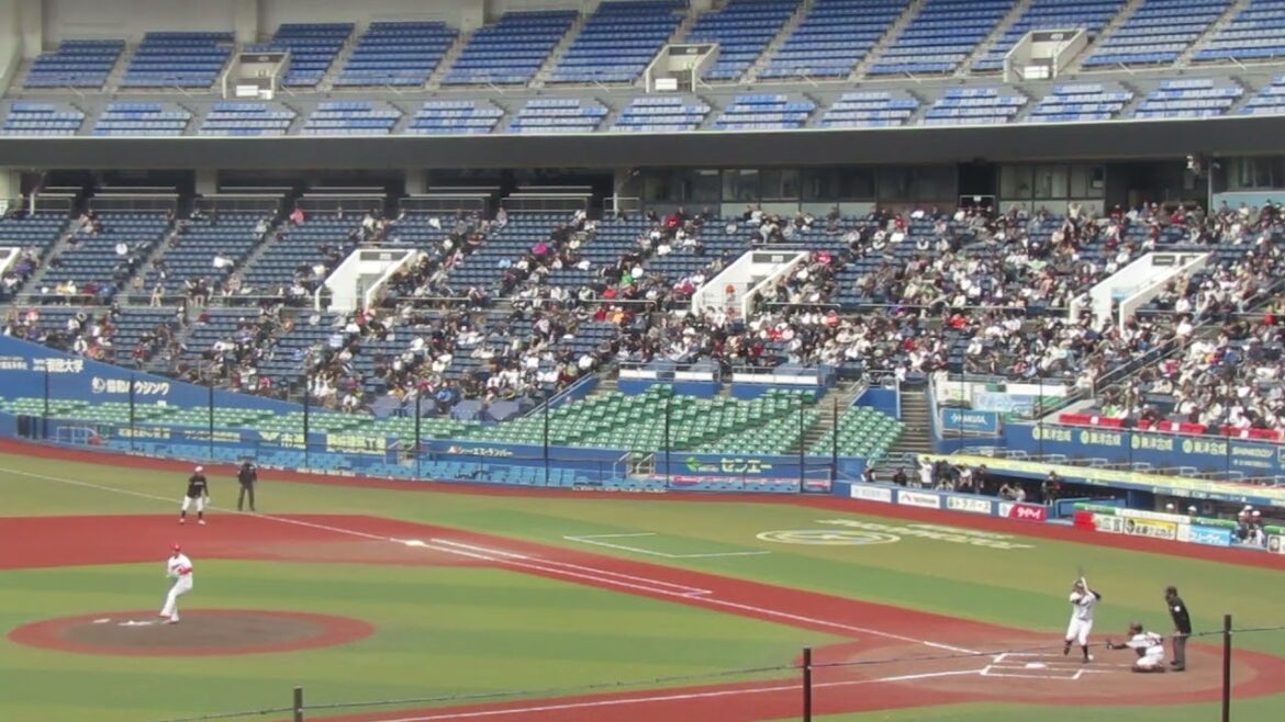 トライアウト〜広島 藤井黎來が西武の鈴木将兵を外野フライに打ち取る（2024年11月14日 プロ野球合同トライアウト ）