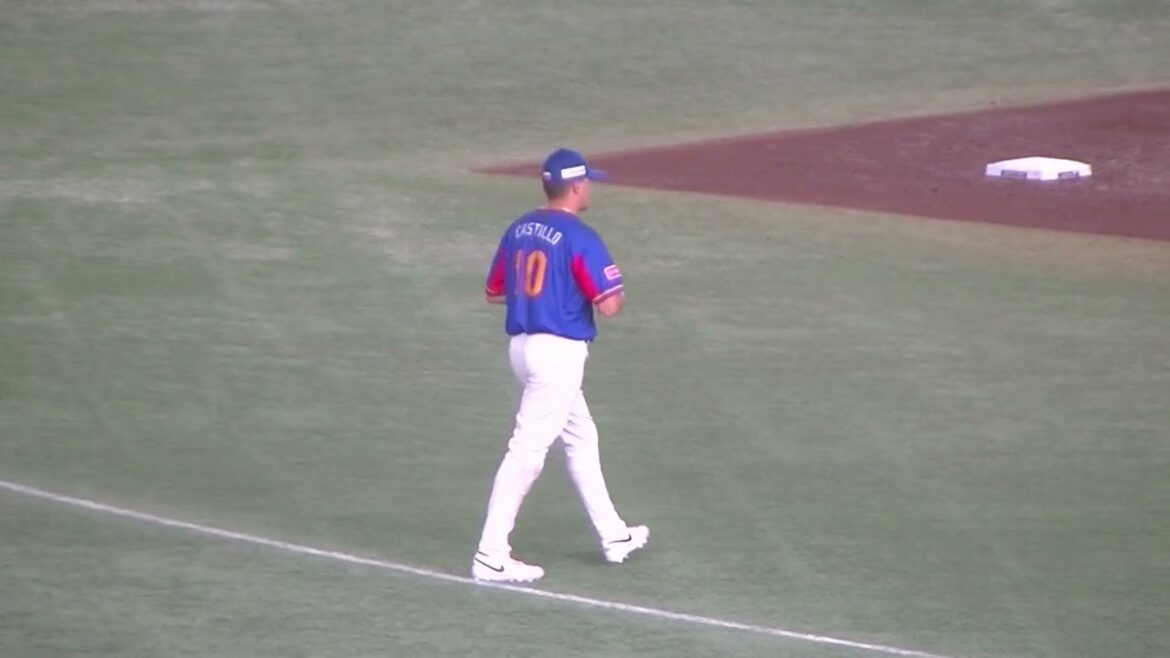 ベネズエラ代表ショート D カスティーヨの守備中の動き【2024年11月21日プレミア12 台湾 対ベネズエラ】