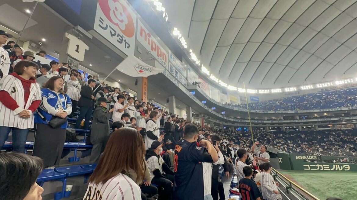 【侍ジャパン全選手応援歌メドレー！】 プレミア12スーパーラウンド第2戦、ベネズエラ戦前に歌った応援歌メドレー！背番号順です！ 2024年11月22日