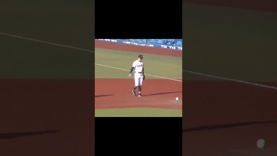 【合同トライアウト】ジャイアンツ菊田拡和がキャッチボール 2024年プロ野球12球団合同トライアウト11月14日