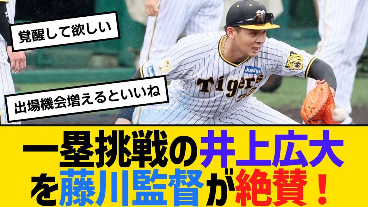 一塁挑戦の井上広大を藤川監督が絶賛！「魅力的な選手になる」　【ネットの反応】【反応集】