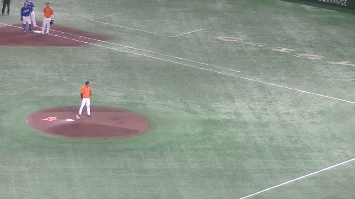 岡林勇希レフトへヒットで川越誠司はサードゴロ（2024年8月23日 読売ジャイアンツ 対 中日ドラゴンズ）