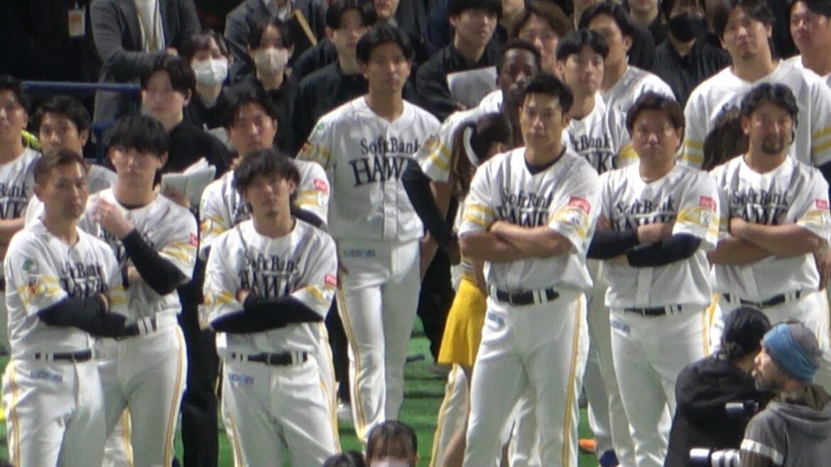 異彩なオーラを放つ戦う顔をした福岡ソフトバンクホークスの選手たち