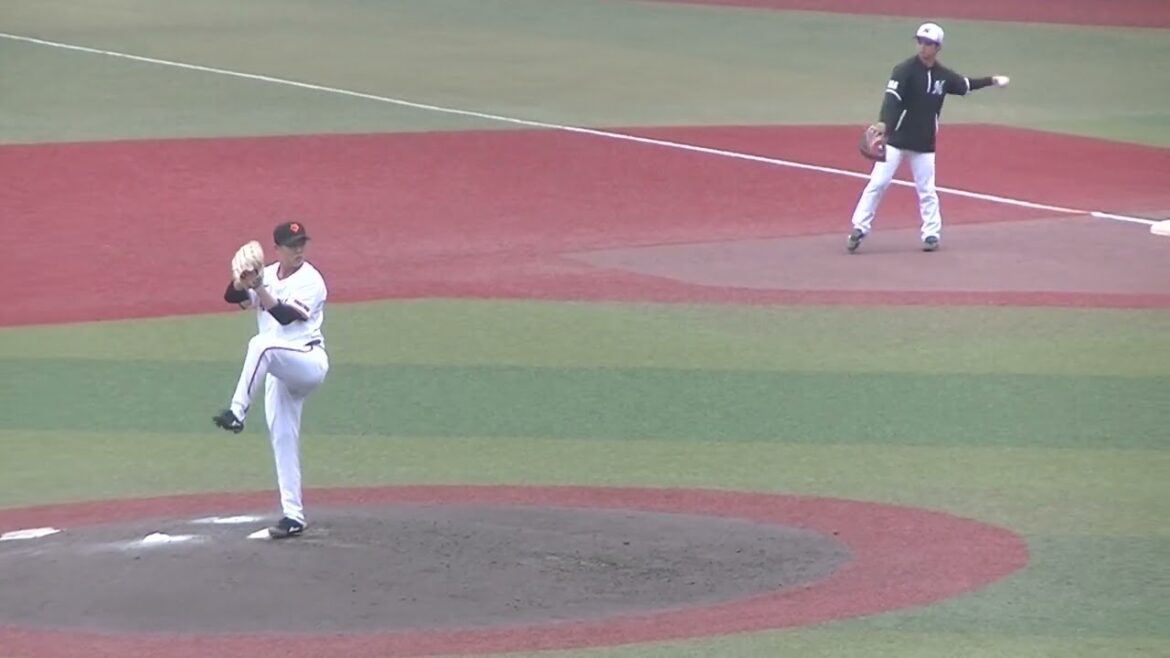 【合同トライアウト】ジャイアンツ笹島尚樹が投球練習2024年プロ野球12球団合同トライアウト11月14日