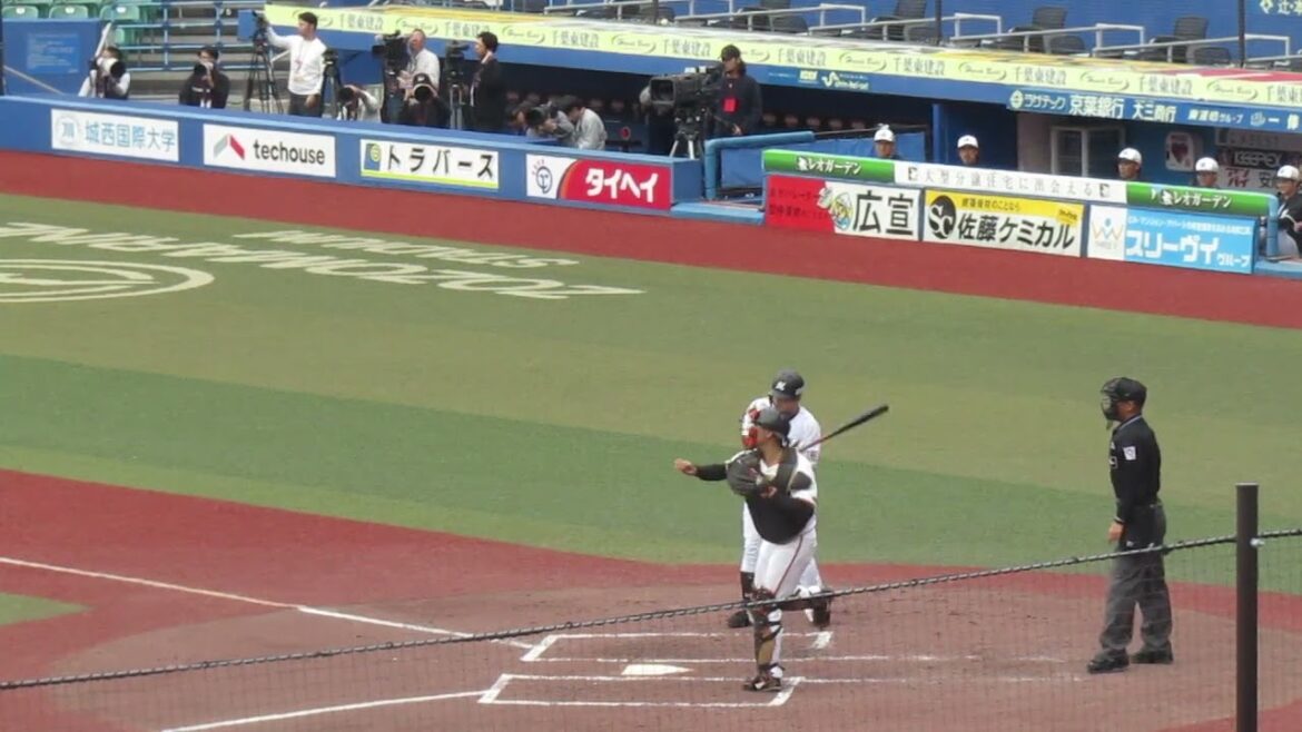 トライアウト〜四球を選ぶロッテ菅野剛士（2024年11月14日 プロ野球合同トライアウト ）