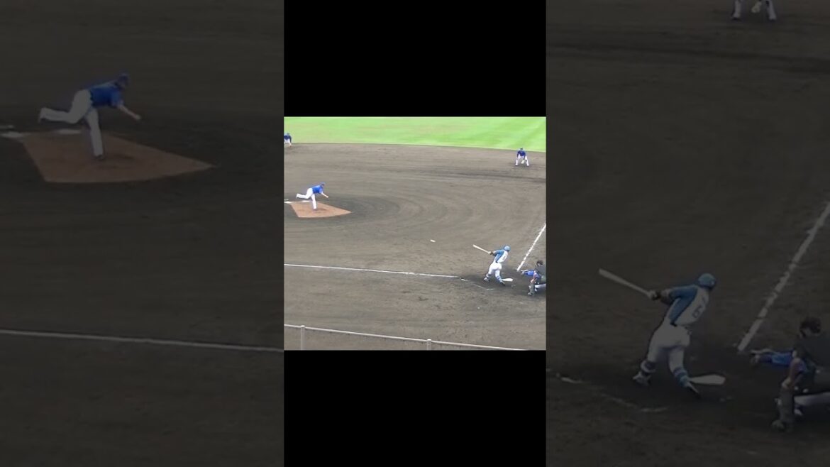 今川優馬がDeNA堀岡隼人よりヒットを放つ（2024年4月23日 日本ハムファイターズ対 横浜DeNAベイスターズ 2軍）