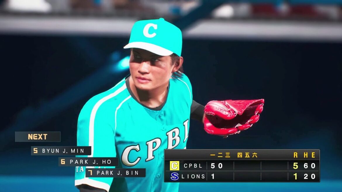 PS5 職棒野球魂 2024-2025 中職明星隊 (徐若熙) vs Samsung Lions - 亞洲職棒賽中職重砲手陳子豪, 張育成, 王柏融, 陳俊秀, 劉基鴻 連線轟擊韓國三星隊。