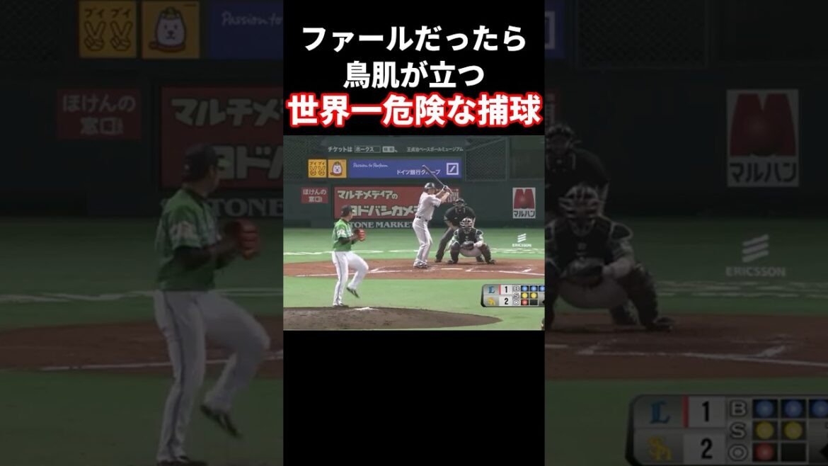 正気じゃないキャッチャーの危険な捕球 #プロ野球