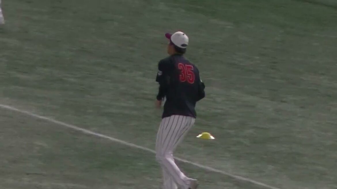 才木浩人 先発前のランニング【2024年11月22日 日本 対ベネズエラ】