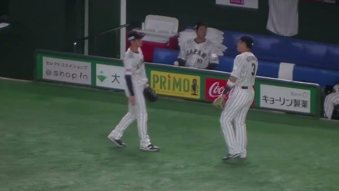 辰己涼介のキャッチボール相手の清宮幸太郎など【2024年11月22日 日本 対ベネズエラ】