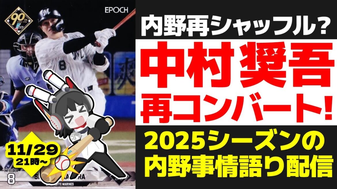 中村奨吾選手セカンド再コンバート‼ 2025年のロッテ内野事情を語る配信‼
