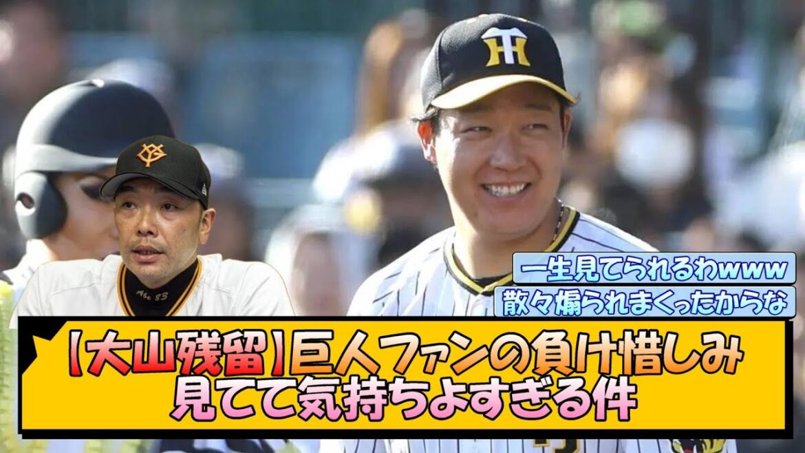 【大山残留】巨人ファンの負け惜しみ　見てて気持ちよすぎる件【なんJ/2ch/5ch/ネット 反応 まとめ/阪神タイガース/藤川球児】
