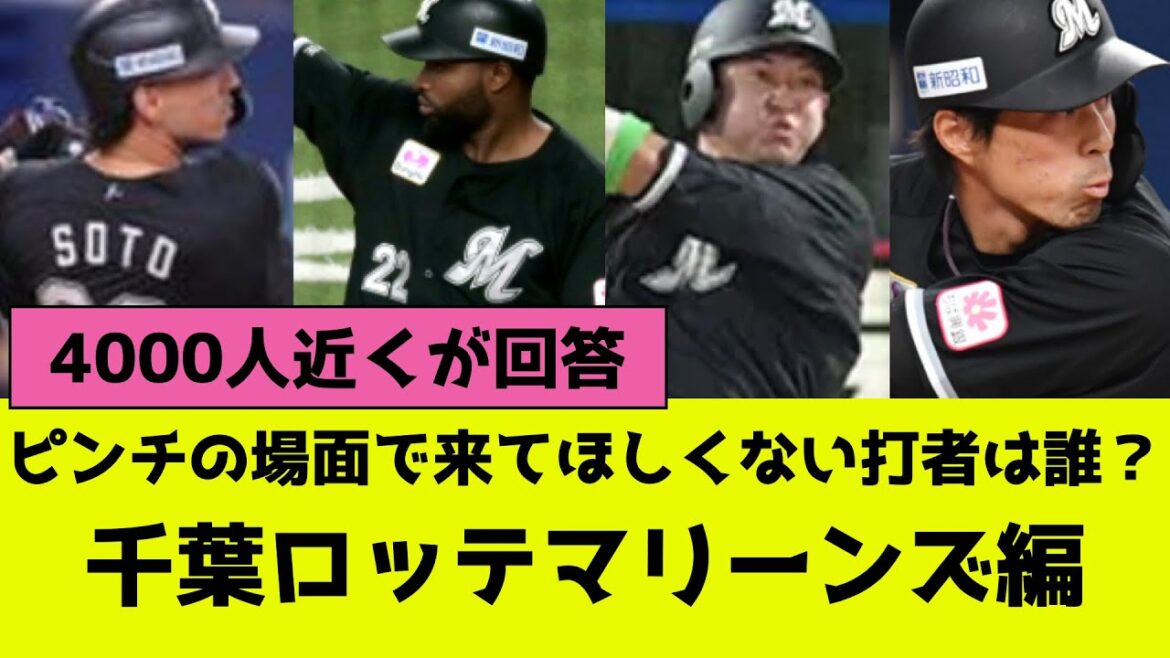 プロ野球、ピンチの場面で来て欲しくないバッターは誰？千葉ロッテマリーンズ編