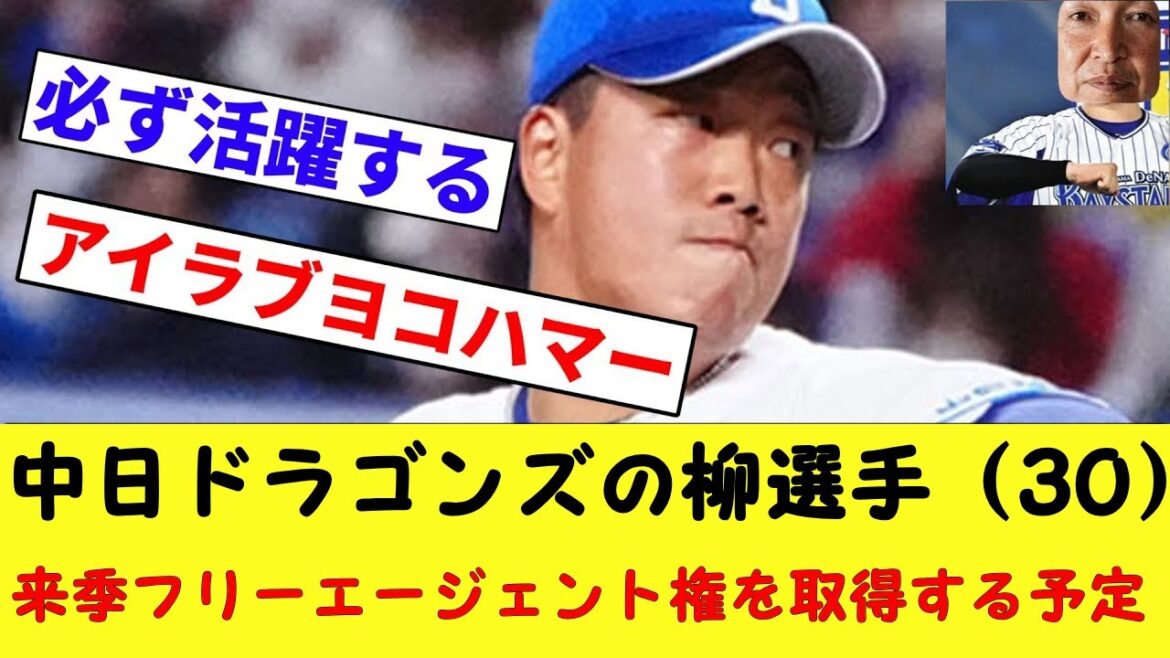 【お前横浜だったな】中日ドラゴンズ柳(30)、来季FA権取得予定【プロ野球反応集】【プロ野球反応集】