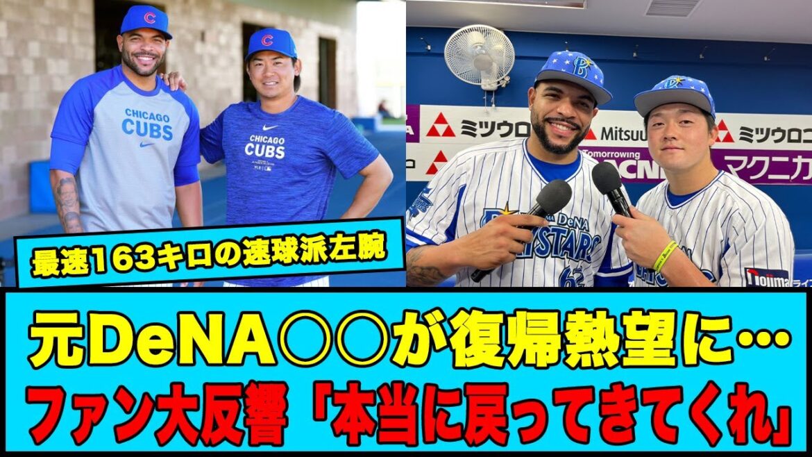 【NPBに復帰したい…】元DeNA○○が復帰熱望に…ファン大反響「本当に戻ってきてくれ」