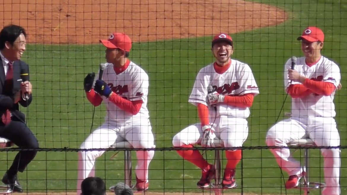 【背中とトークでチームを引っ張りますトリオの爆笑トーク】天谷さんをたじたじにする秋山翔吾、菊池涼介、野間峻祥！広島カープファン感謝デー2024年11月23日