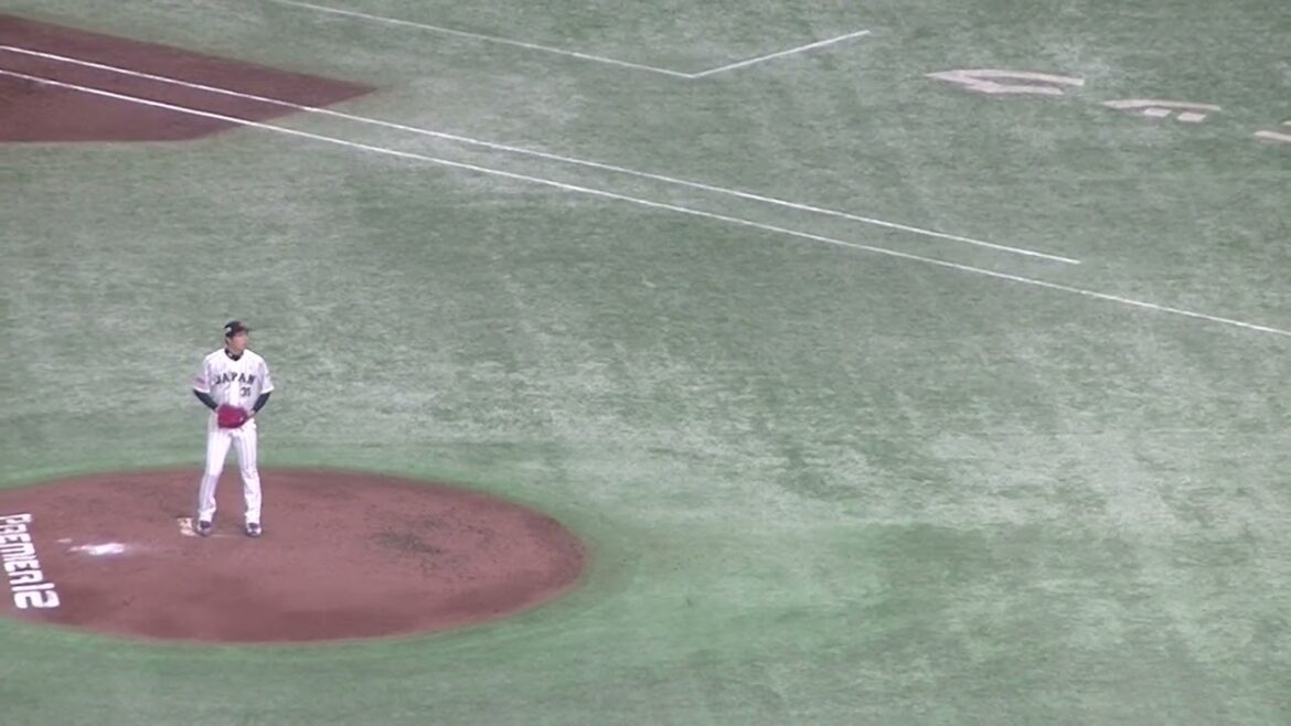 ベネズエラ フローレスをショートライナーに打ち取る才木浩人【2024年11月22日 日本 対ベネズエラ】