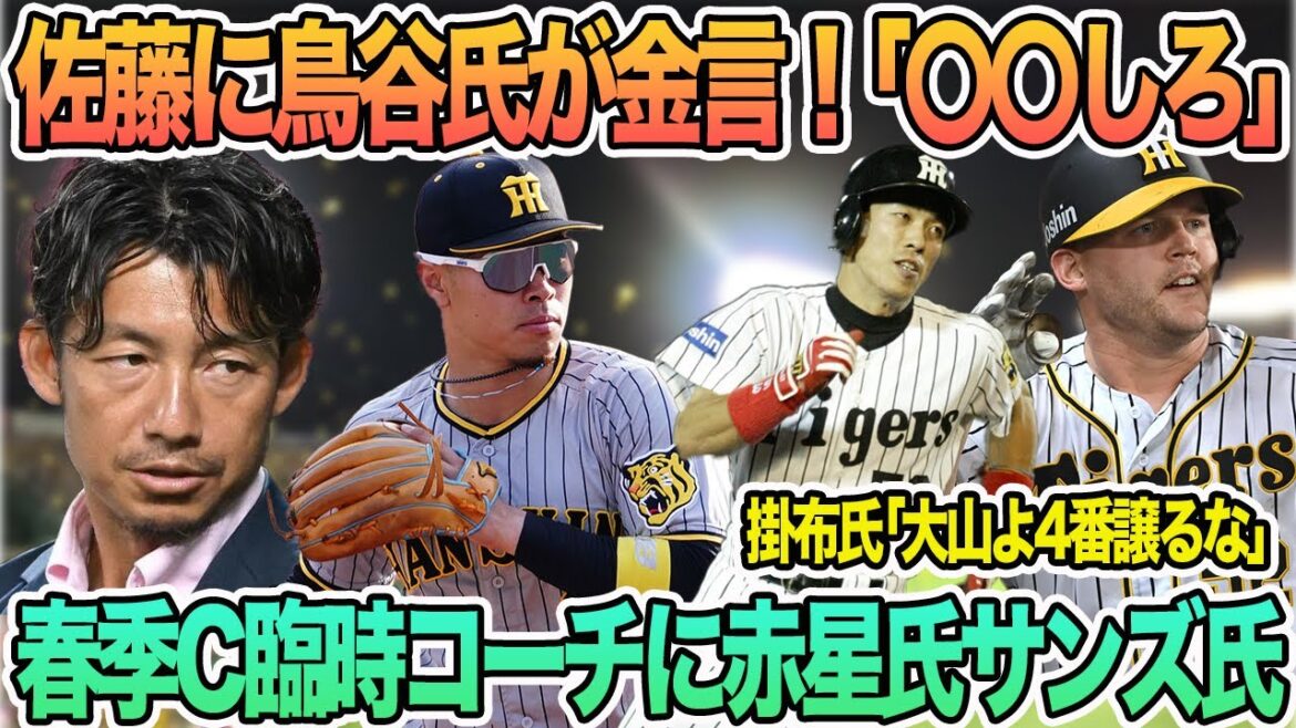 【佐藤守備に鳥谷氏金言!「〇〇しろ」】春季C臨時コーチに赤星氏&サンズ氏 掛布氏大山よ4番譲るな! 阪神タイガース 【佐藤守備に鳥谷氏金言!「〇〇しろ」】春季C臨時コーチに赤星氏&サンズ氏 掛布氏大山よ4番譲るな! 阪神タイガース