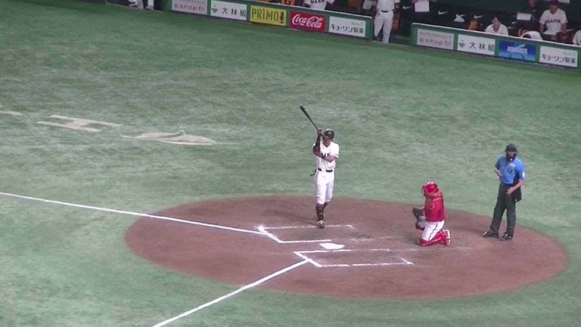 立岡宗一郎を打ち取る島内颯太郎（2024年8月20日 読売ジャイアンツ 対 広島カープ）