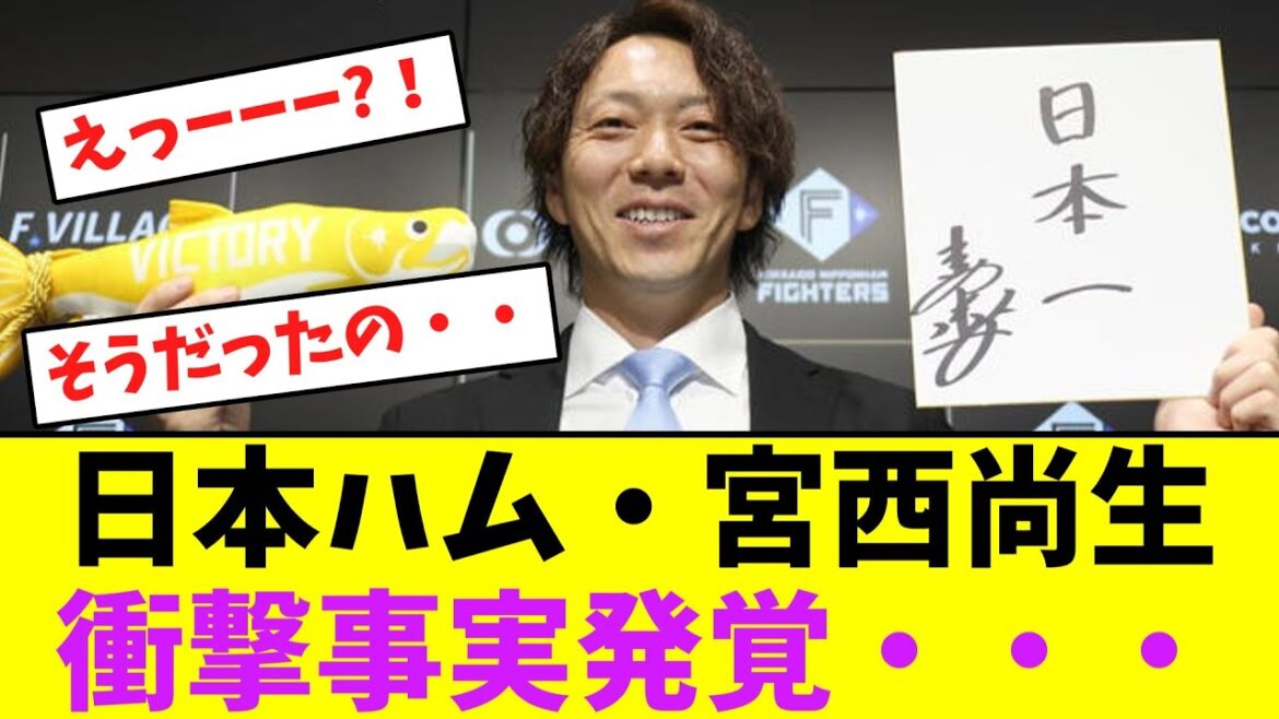 日本ハム・宮西尚生、衝撃事実発覚・・・【なんJなんG】【2ch5ch】
