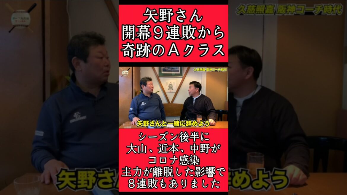 【阪神】矢野監督時代の開幕９連敗から奇跡のＡクラスになった話！ #阪神 #阪神タイガース #矢野燿大 #shorts