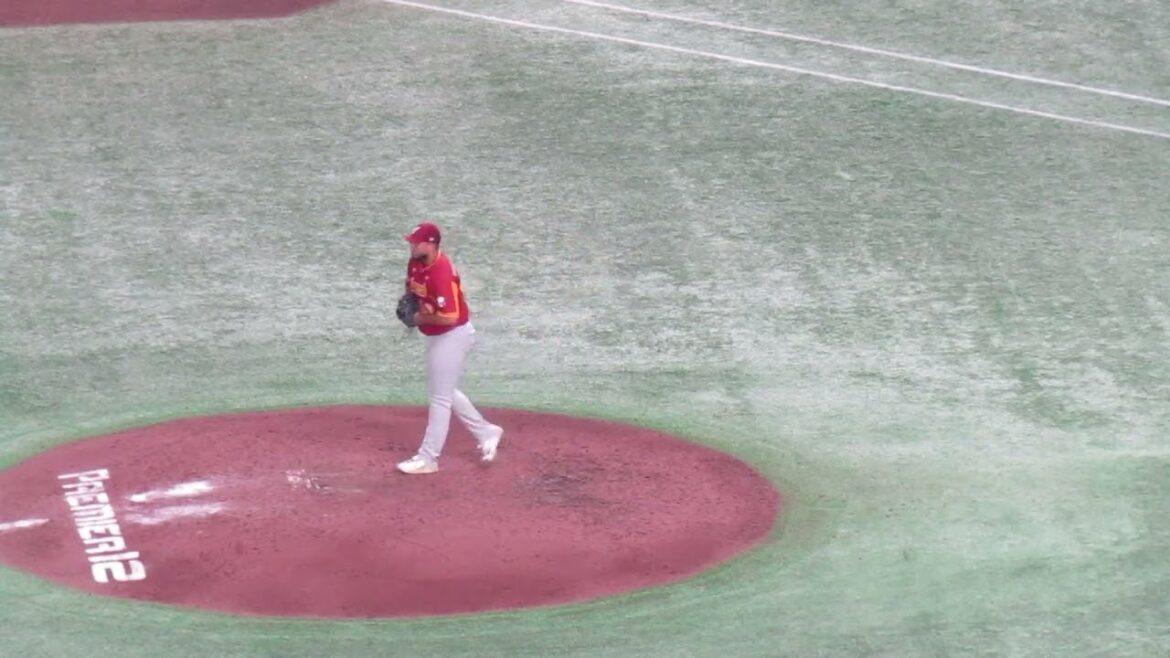 【ベネズエラ代表】Rロドリゲスの投球フォーム（2024年11月22日 プレミア12日本 対 ベネズエラ ）