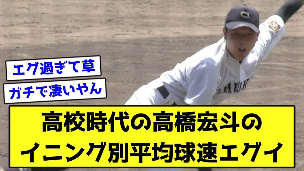 高校時代の高橋宏斗のイニング別平均球速エグイwwwwww【なんJ反応】