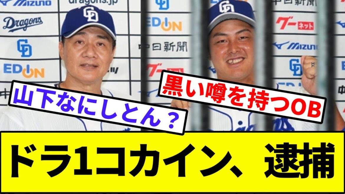 【これで思い出されるドラ1…】山下斐紹、コカイン所持で逮捕【なんJ反応】【なんG反応】【プロ野球反応集】【2chスレ】【5chスレ】【中日ドラゴンズ】【横浜DeNAベイスターズ】【ソフトバンク】