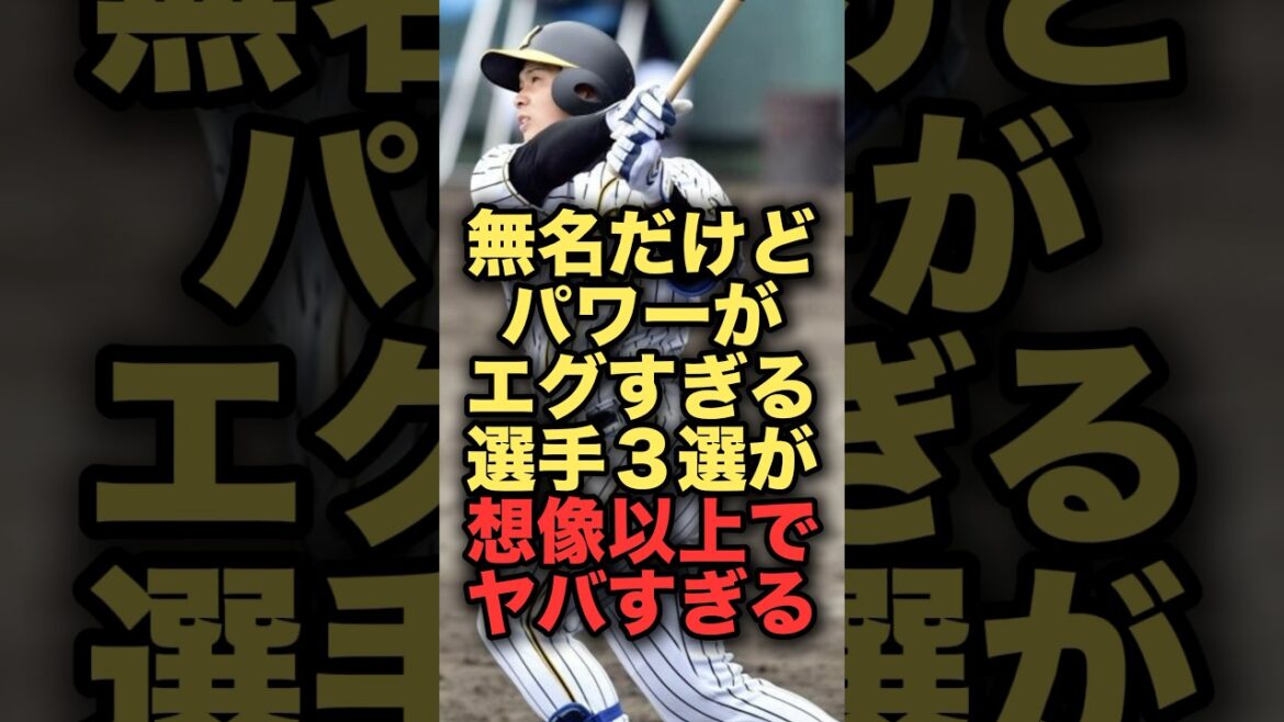 無名だけどパワーがエグすぎる選手３選が想像以上でヤバすぎる#プロ野球　#阪神タイガース #井上広大 #野球解説