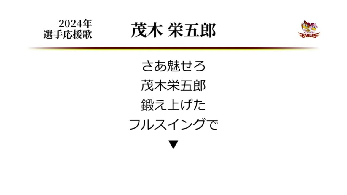 東北楽天ゴールデンイーグルス 茂木栄五郎 応援歌 [MIDI]