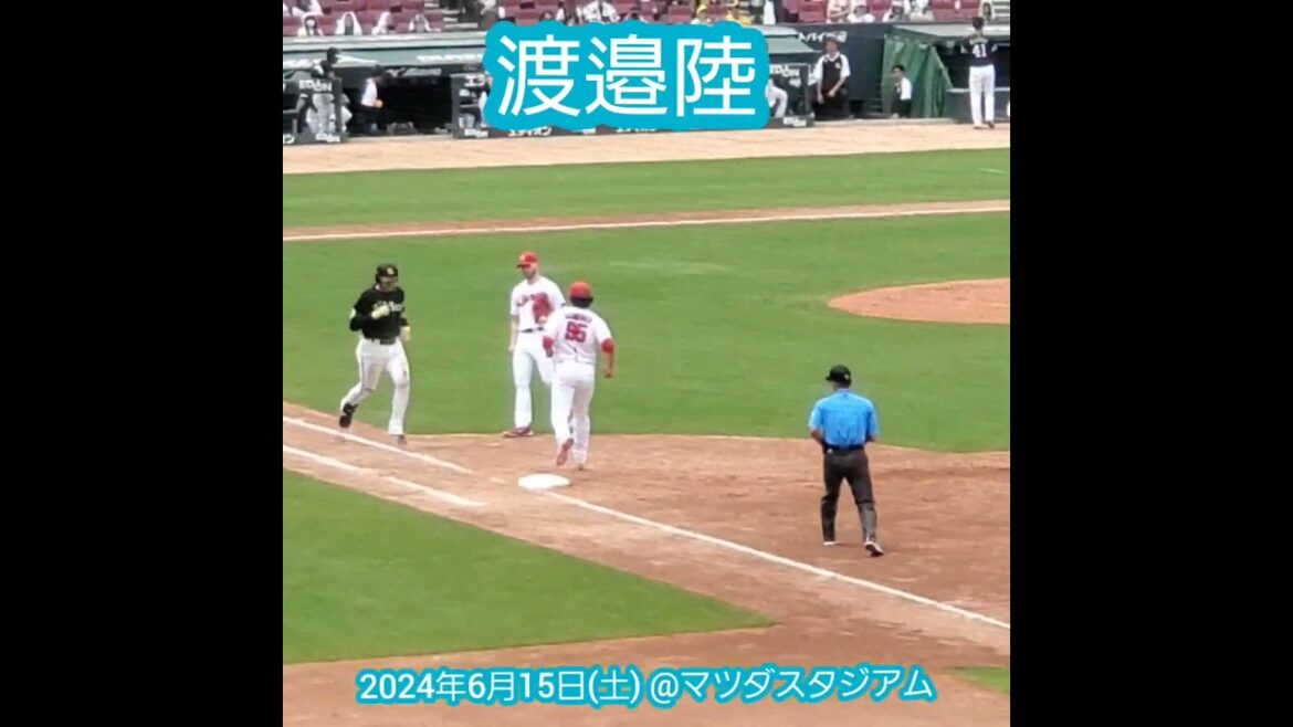 20240615　#渡邉陸 の打撃フォーム　ﾊﾞｯﾃｨﾝｸﾞ打撃　#shorts　福岡ｿﾌﾄﾊﾞﾝｸﾎｰｸｽ2軍@MAZDA Zoom-Zoom ｽﾀｼﾞｱﾑ広島［ｳｴｽﾀﾝ･ﾘｰｸﾞ 2軍戦］