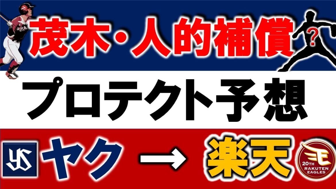 【ヤクルトプロテクト予想】楽天『茂木栄五郎』内野手がＦＡ移籍することで発生する人的補償のプロテクトを各メディアと比較してざっくり予想！石井ＧＭもトレードと別に獲得示唆も漏れる可能性のある選手は誰に！？