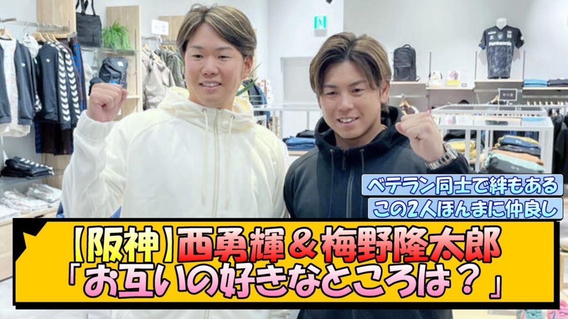 【阪神】西勇輝＆梅野隆太郎「お互いの好きなところは？」【なんJ/2ch/5ch/ネット 反応 まとめ/阪神タイガース/藤川球児】