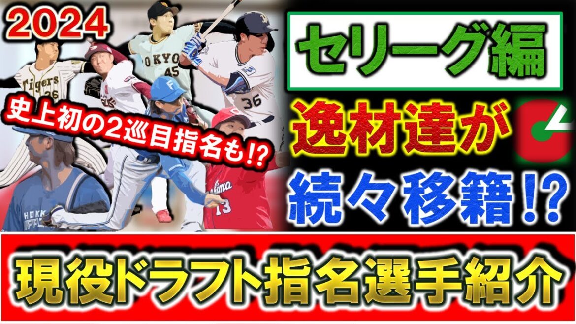 現役ドラフト指名選手紹介・セリーグ編　第３回現役ドラフトが開催！逸材達が続々移籍！【巨人・田中瑛斗】【阪神・畠世周】【De・浜地真澄】【広島・山足達也/鈴木健矢】【ヤク・矢崎拓也】【中日・伊藤茉央】