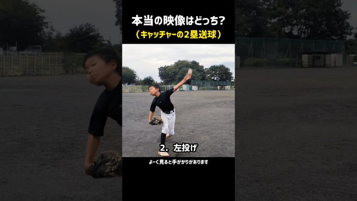 本当の映像はどっち！？キャッチャーの2塁送球
