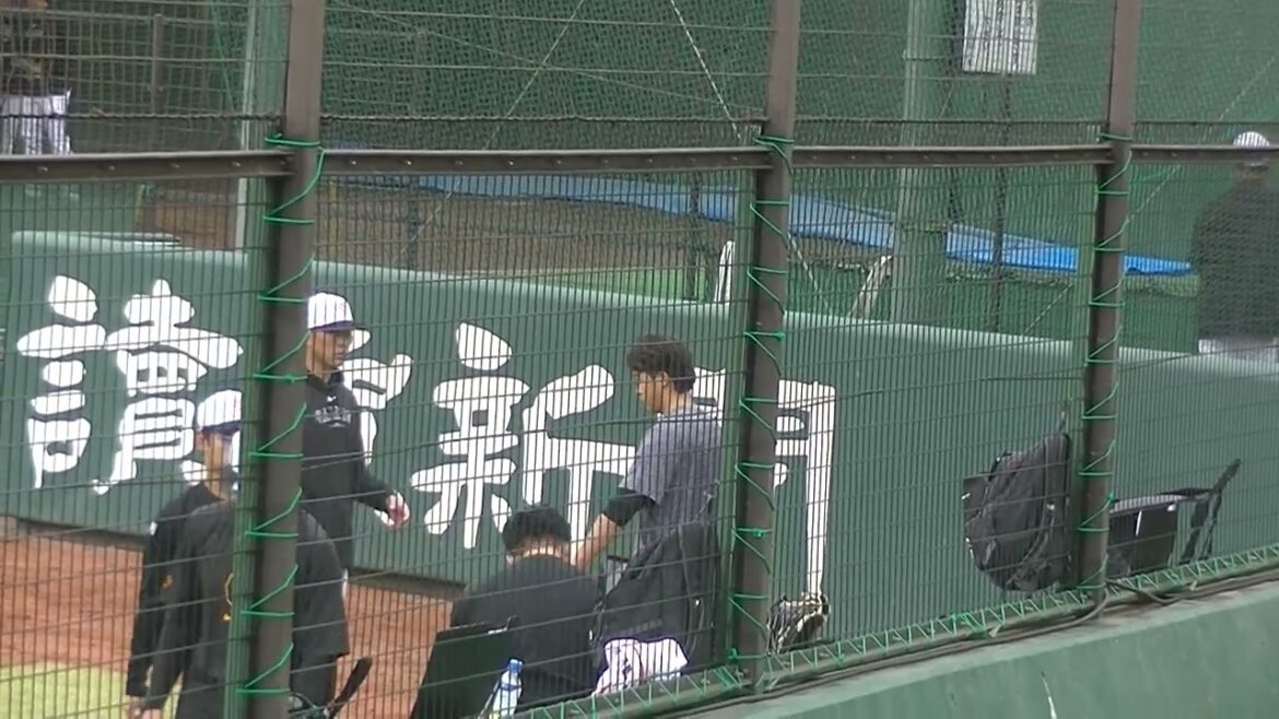 ジャイアンツ 内海コーチが堀田賢慎に教えてる姿（2024年10月29日  読売ジャイアンツ秋季練習 ）