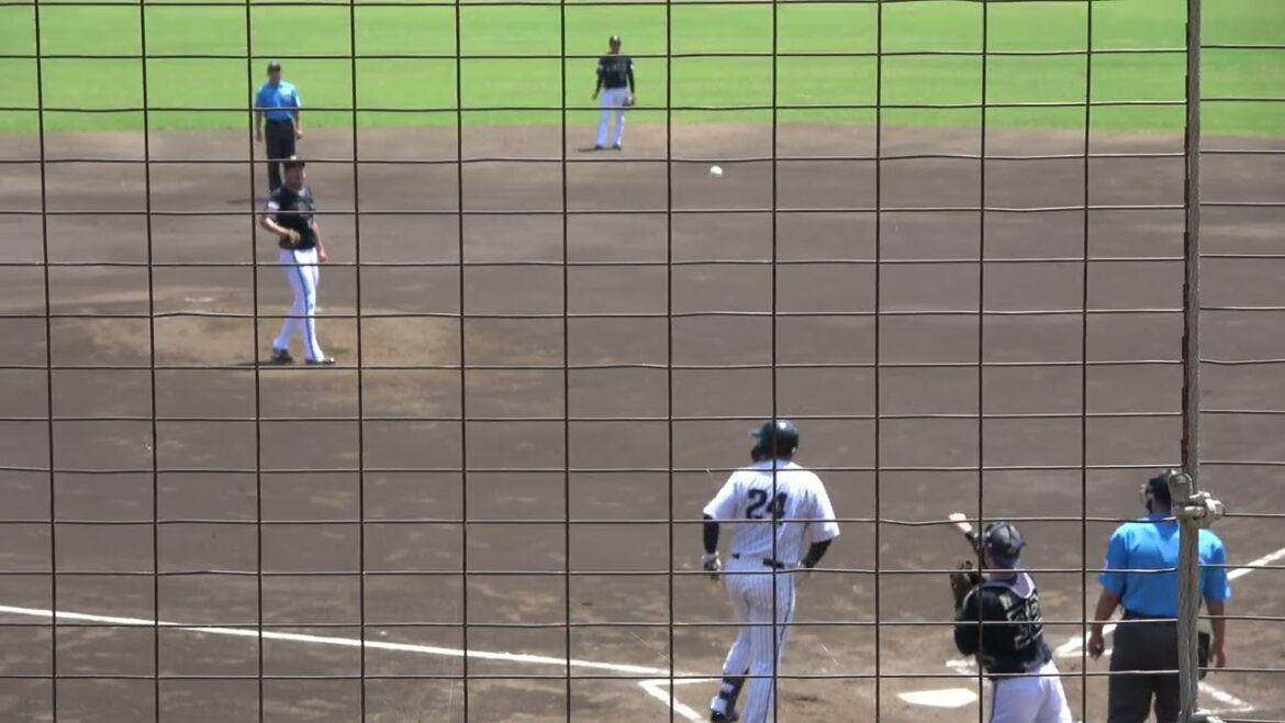 くふうハヤテベンチャーズ 高橋駿選手 第1打席 レフトフライ VS オリックスバファローズ 佐藤一磨投手 ちゅーるスタジアム