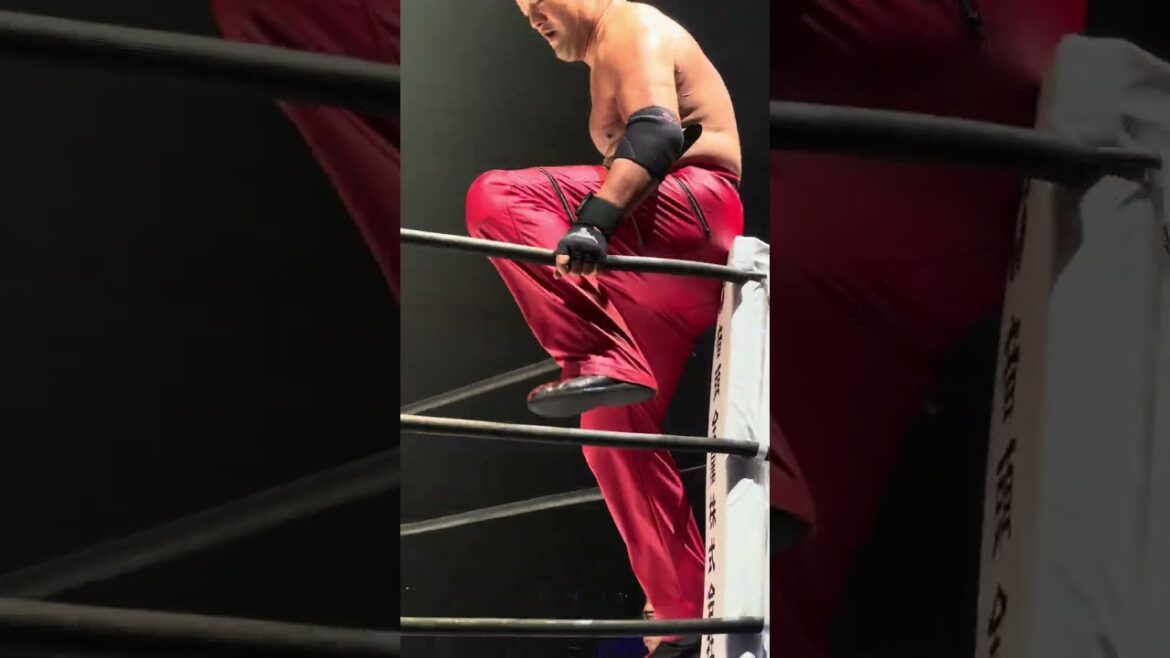 松永智充が石川修司に立ち向かっていくも石川が強烈に踏み潰して鈴木みのるにタッチを渡すと松永を挑発し、エルボーを放つ DDT「WRESTLE PETER PAN 2024」2024年7月21日