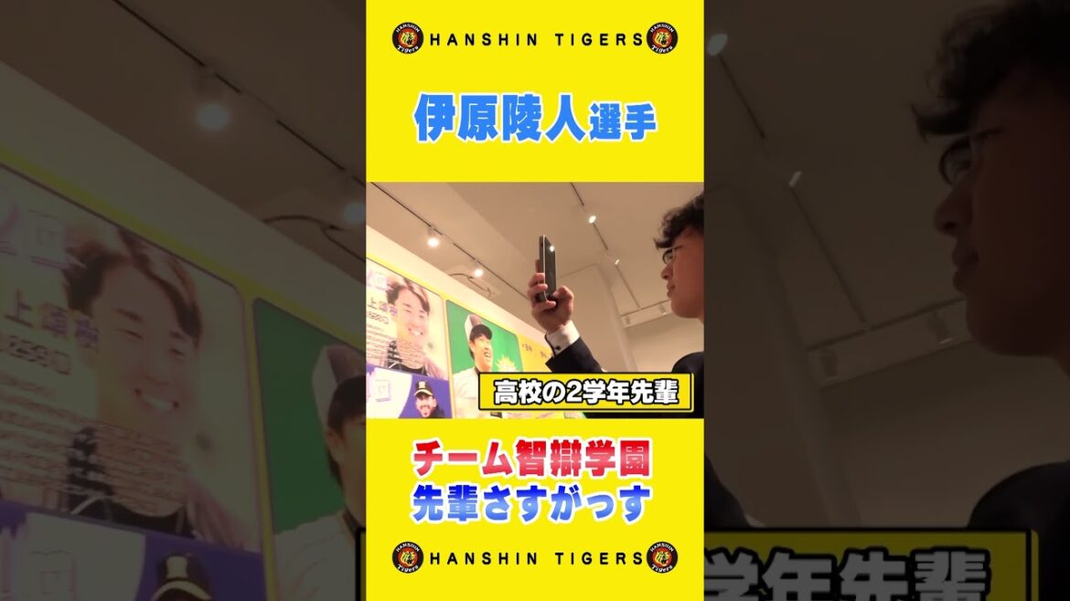 【尊敬】ドラフト一位#伊原陵人 選手が甲子園歴史館で思わずパシャリ！#村上頌樹 #shorts