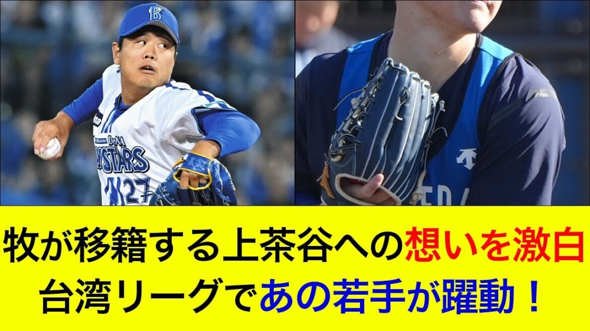 【現役ドラフトでSBへ移籍…】牧が上茶谷への想いを激白！台湾リーグであの若手が躍動【横浜DeNAベイスターズ】