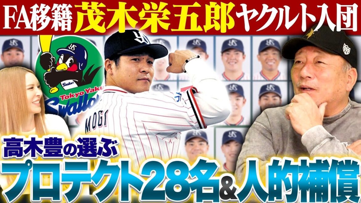 【プロテクト予想】FA茂木栄五郎のヤクルト入団が決定‼︎"人的補償"でヤクルトは誰をプロテクトするのか⁉︎高木豊が予想する楽天獲得の選手とは…