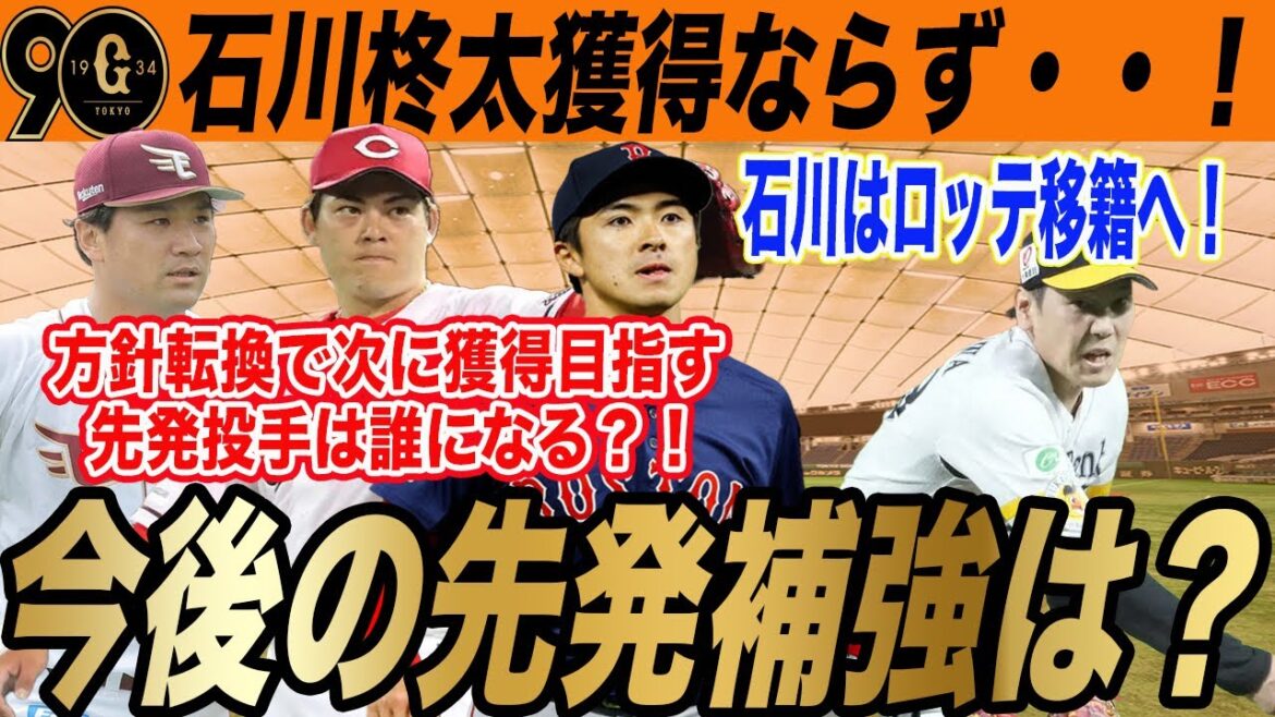 【巨人】石川柊太ロッテ移籍決断!巨人の先発投手補強の狙い次は誰?!獲得可能な選手と若手中継ぎも先発転向へ 読売ジャイアンツ 【巨人】石川柊太ロッテ移籍決断!巨人の先発投手補強の狙い次は誰?!獲得可能な選手と若手中継ぎも先発転向へ 読売ジャイアンツ