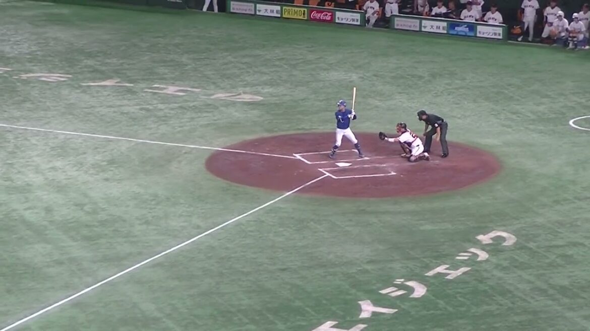 梅津晃大 岡林勇希を三振にとる井上温大（2024年9月27日 読売ジャイアンツ 対 中日ドラゴンズ）