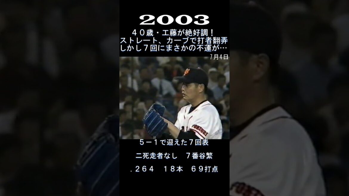 2003　工藤公康　打者翻弄も…　#shorts