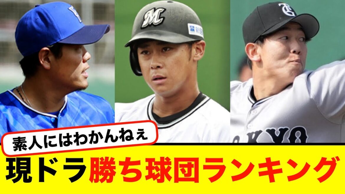 現役ドラフト、勝ち球団ランキング！！【#なんj】【#2ch】【#5ch】【#野球反応集】