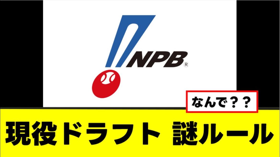 【現役ドラフト当日】しれっと存在した謎ルールとは 【現役ドラフト当日】しれっと存在した謎ルールとは