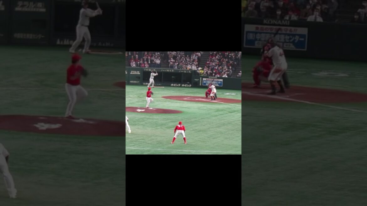 ピンチで巨人ウォーカーを三振にとる矢崎 拓也 (読売ジャイアンツVS.広島カープ2022/4/21)