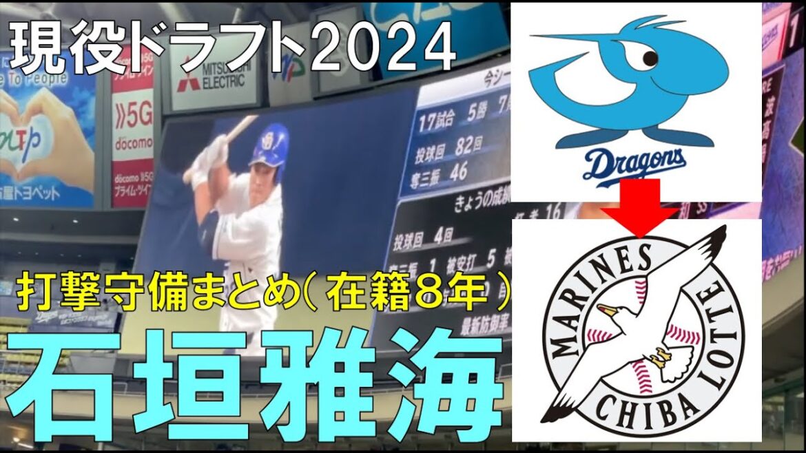 【現役ドラフト2024】石垣雅海 中日ドラゴンズから千葉ロッテマリーンズへ